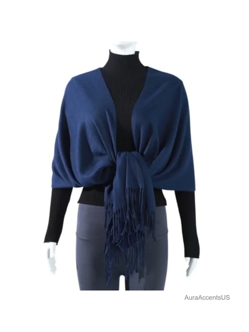 Oversized Pashmina Feel Wrap Scarf Viscose Acrylic Shawl for Evening Dress